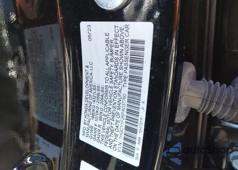 2023 Honda Accord Lx z USA, uszkodzony, nr VIN 1HGCY1F26PA037760